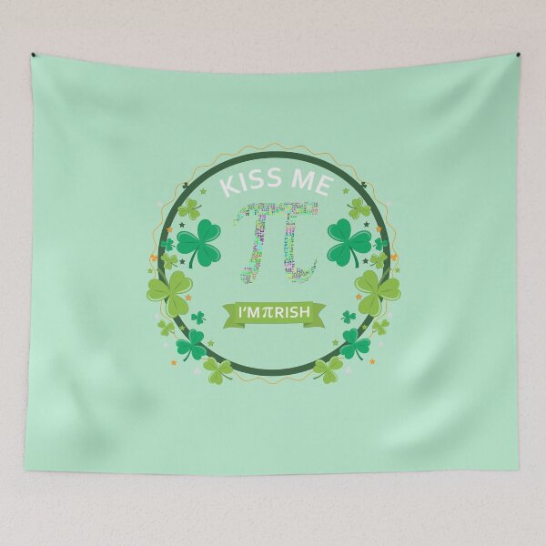 Item preview, Kiss Me I'm Pi-Rish Funny Pi St Patricks Day Shirt designed and sold by cssdru.