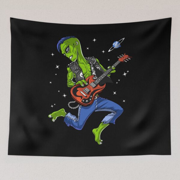 Item preview, Space Alien Playing Guitar designed and sold by underheaven.
