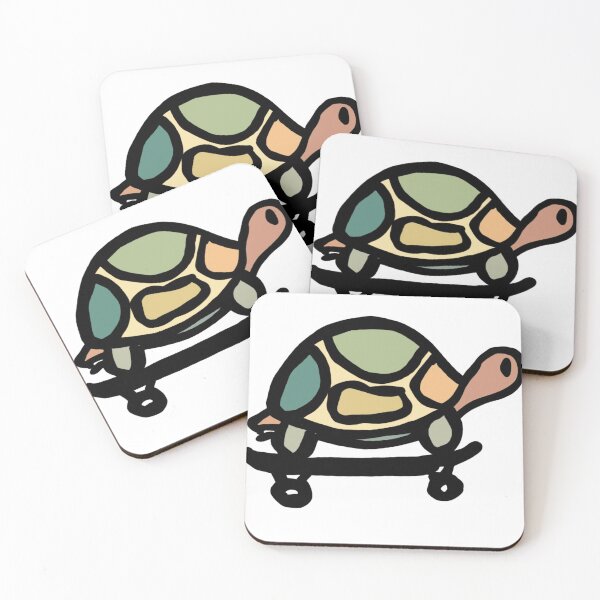 Artikelvorschau, Bunte Schildkröte auf einem Skateboard entworfen und verkauft von Loulig.