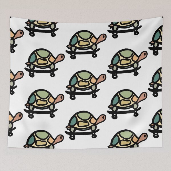 Item preview, Tortuga colorida en una patineta designed and sold by Loulig.