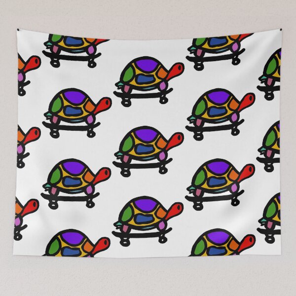 Item preview, Tortuga colorida en una patineta designed and sold by Loulig.