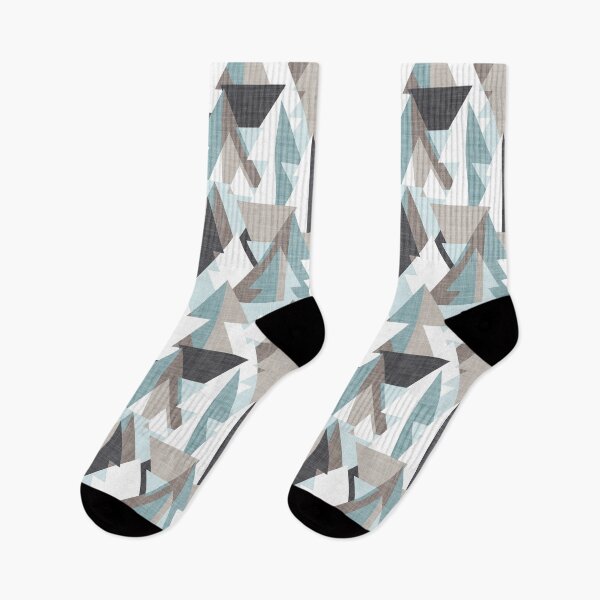 Item preview, Geo forest // duck egg and oyster green mulled wine and almond frost brown and stark white geometric triangular pine trees designed and sold by SelmaCardoso.