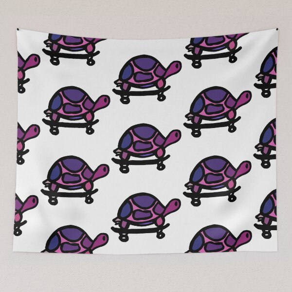 Item preview, Tortuga colorida en una patineta designed and sold by Loulig.