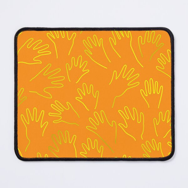 Artikelvorschau, Cave Hands Tossed Gold on Orange 5748 entworfen und verkauft von Art in My Loft.