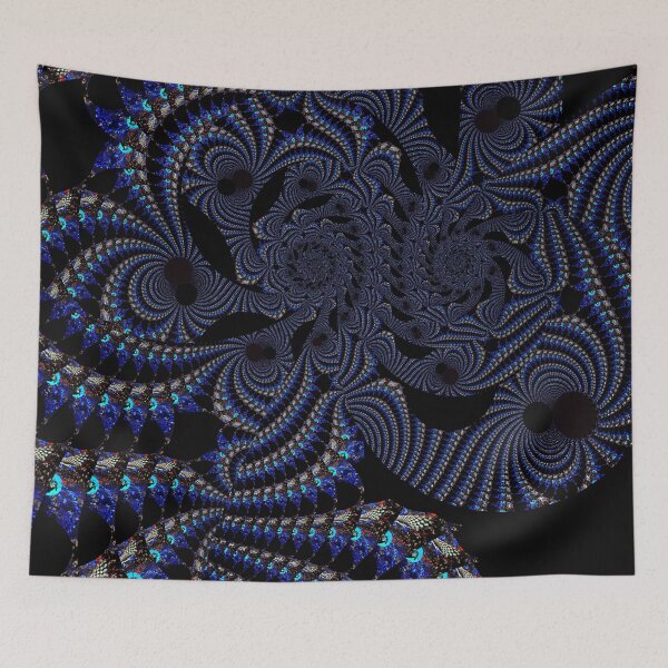 Item preview, 'Rosellar Blue'-V.2 Psychedelic/ fractal wave pattern digital painting by The Raumier  designed and sold by N-W-T-S-I-O.