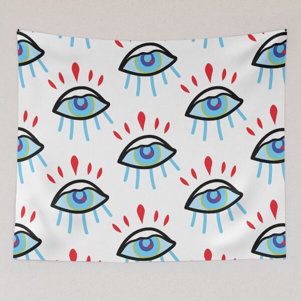 Item preview, Red Lash Evil Eye Pattern designed and sold by christabelco.