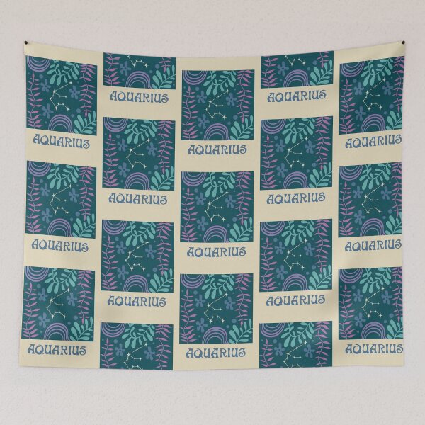 Item preview, Abstract Aquarius Zodiac designed and sold by mossandmoon.