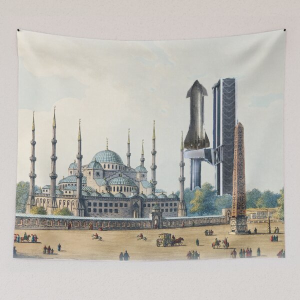 Item preview, Ancient times, Space X, Starship fan art, gift idea for Space lovers designed and sold by HazardPaay.