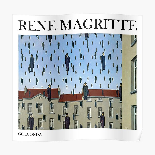 Golconda by René Magritte Poster