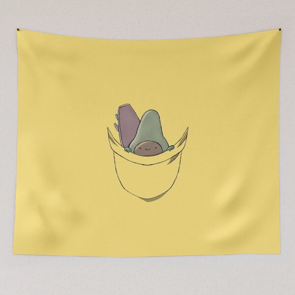 Item preview, Funny Avocado Surfing in your pocket designed and sold by MaxrepublicArt.