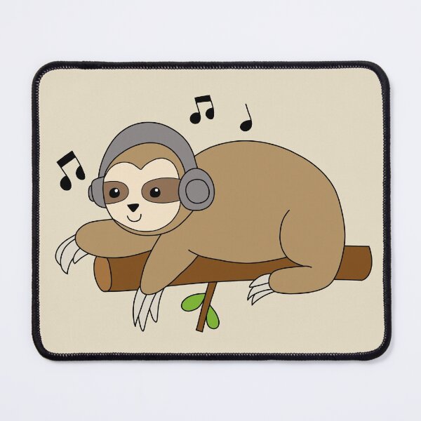 Item preview, Sloth with Headphones designed and sold by palaco210.