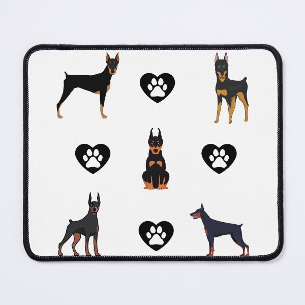 Item preview, Doberman Sticker Pack with Paw Prints - Doberman Lovers designed and sold by CaitU.