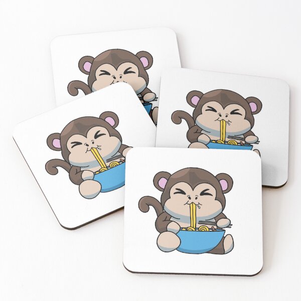 Item preview, Anime Kawaii Ramen Eating Monkey Japanese Noodles designed and sold by Mesyo.