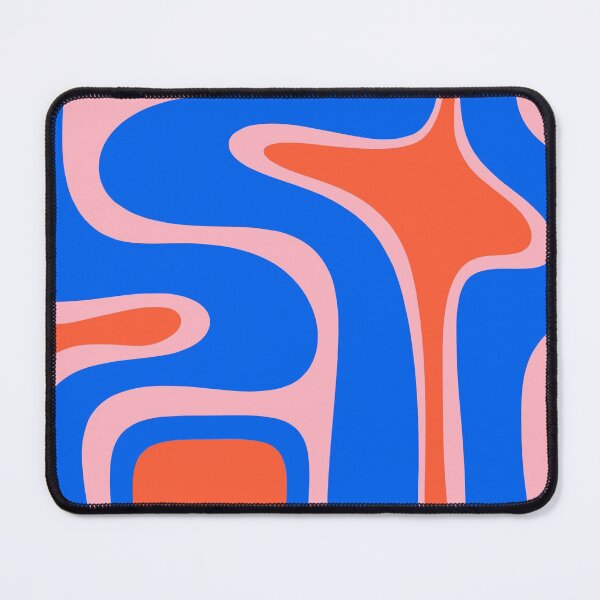 Item preview, Copacetic Retro Abstract Pattern Pink Orange-Red Bright Blue designed and sold by kierkegaard.