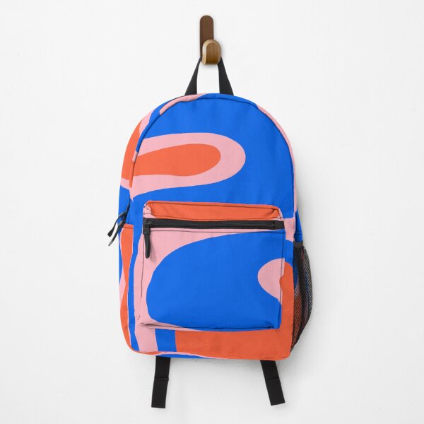Item preview, Copacetic Retro Abstract Pattern Pink Orange-Red Bright Blue designed and sold by kierkegaard.