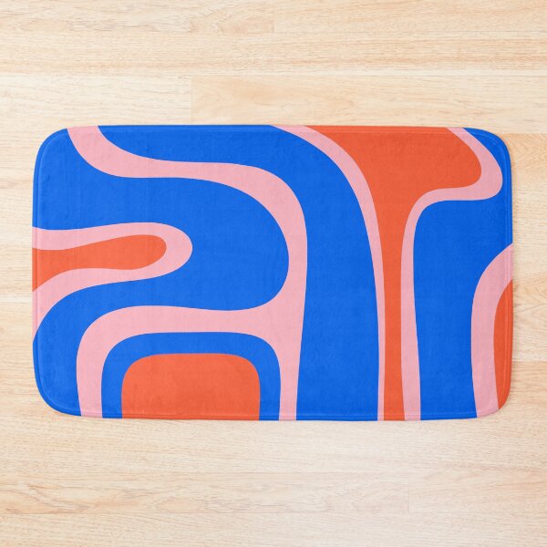 Item preview, Copacetic Retro Abstract Pattern Pink Orange-Red Bright Blue designed and sold by kierkegaard.