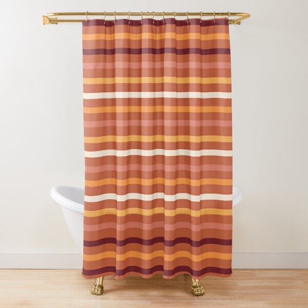 Kamilla Organic Cotton Dark Terracotta Shower Curtain 72 +