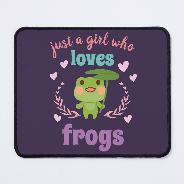 Item preview, Just A Girl Who Loves Frogs | pastel cute green frog designed and sold by JooArtPrints  ★★★★★.