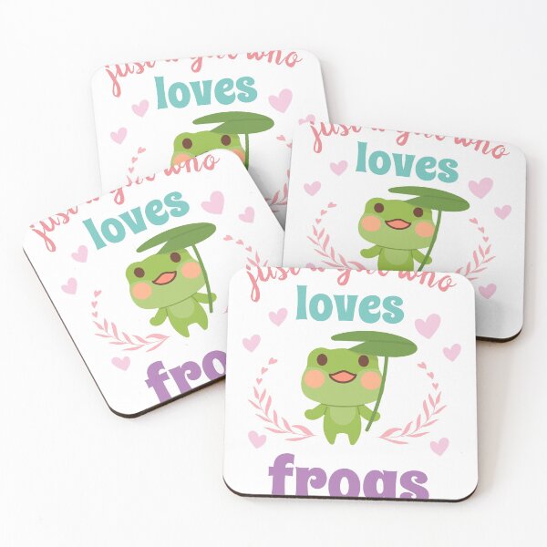 Item preview, Just A Girl Who Loves Frogs | pastel cute green frog designed and sold by JooArtPrints  ★★★★★.