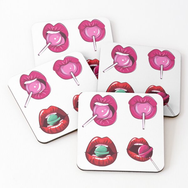 Item preview, Lollipop Pink Lips Sticker pack designed and sold by CaitU.