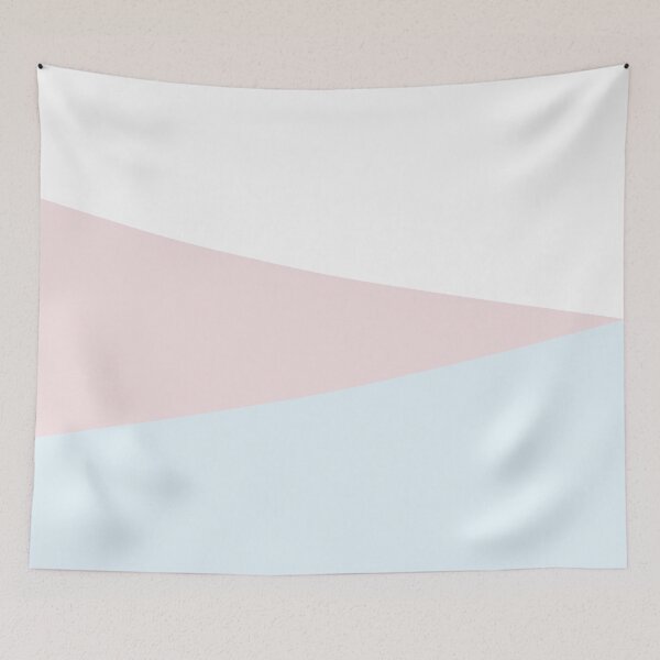 Item preview, PALE BLUE, PALE PINK and WHITE GEOMETRIC DESIGN PRINT designed and sold by RachelMacht.