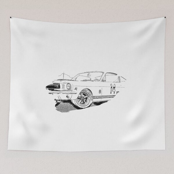 Item preview, Mustang GT350 Action Art Splash Print Wireframe designed and sold by Auto-Prints.