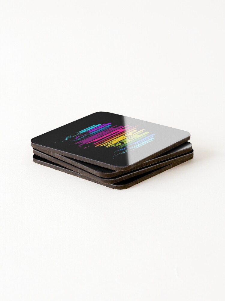 Thumbnail 4 of 5, Coasters (Set of 4), Color Is Music designed and sold by ReyesyFalcon.