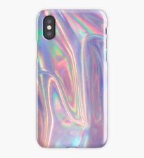 Holographic waves in purple iPhone Case