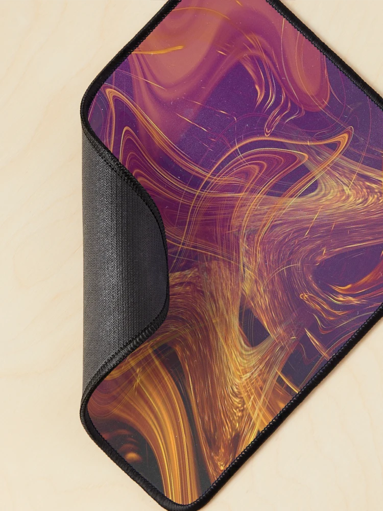 Thumbnail 2 of 5, Mouse Pad, Golden Wave Stripes designed and sold by ReesDesigns.