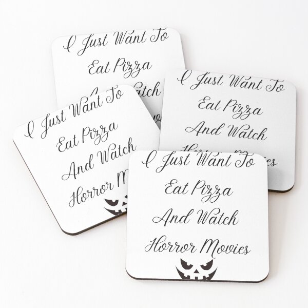 Item preview, I Just Want To Eat Pizza And Watch Horror Movies designed and sold by Chanchane Store.