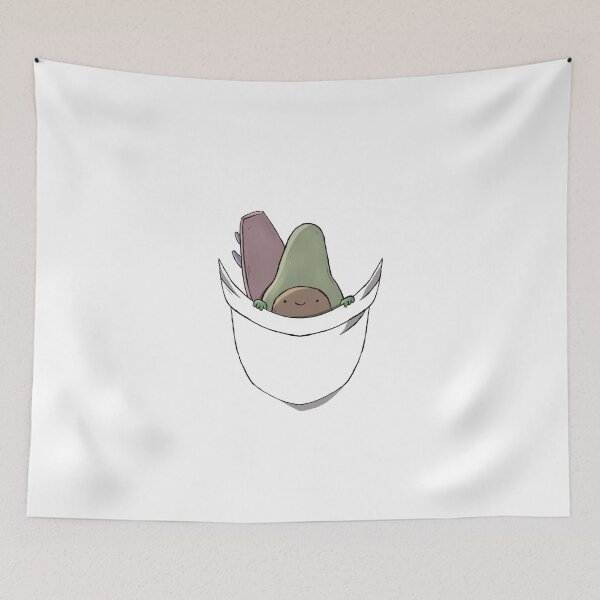 Item preview, Funny Avocado Surfing in your pocket transparent designed and sold by MaxrepublicArt.