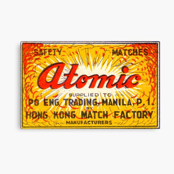 Vintage Atomic Safety Match Ad Canvas Print