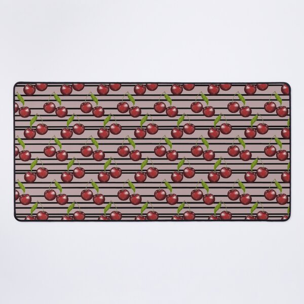 Item preview, Cherries and Stripes Pattern designed and sold by Kraina.