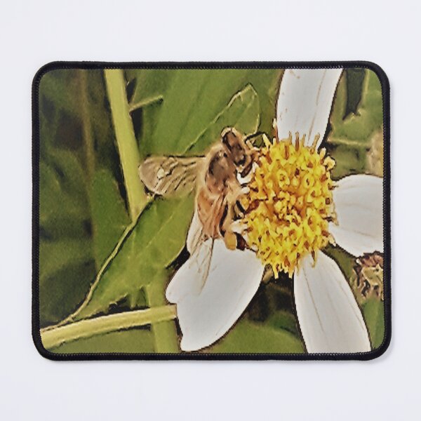 Item preview, YELLOW AND WHITE FLOWER WITH BEE DESIGN designed and sold by Coolklaset.