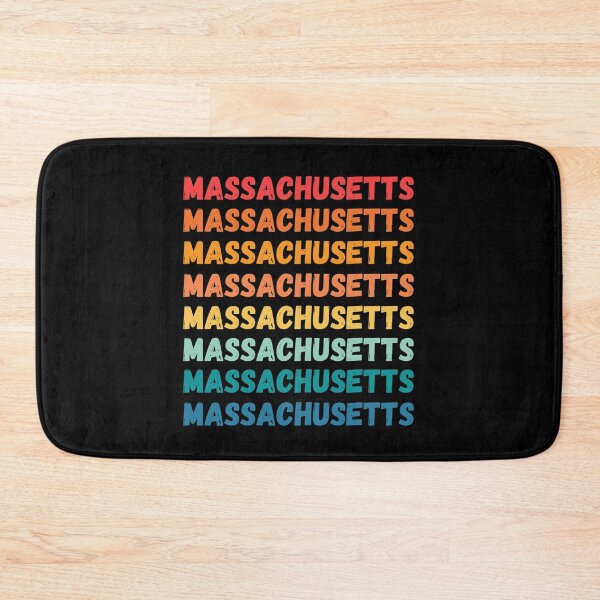 Item preview, MASSACHUSETTS  - repeated retro vintage sunset colors with a distressed design effect Graphic T-Shirt | Essential T-shirt designed and sold by printdot.