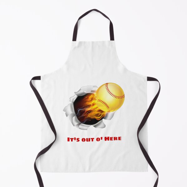 Item preview, FLAMING BASEBALL MOTIF: IT'S OUT O' HERE designed and sold by Bryan MELTON.