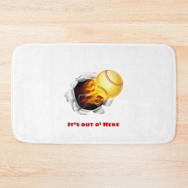 Item preview, FLAMING BASEBALL MOTIF: IT'S OUT O' HERE designed and sold by Bryan MELTON.