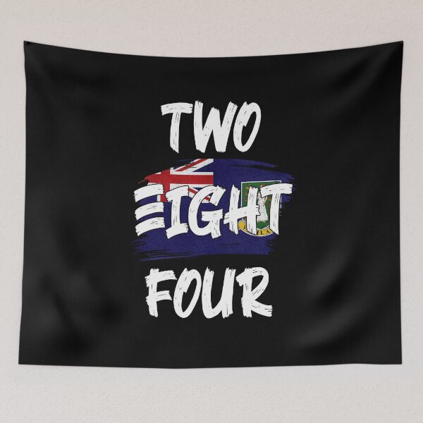 Item preview, British Virgin Islands Area Code Two Eight Four 284 BVI Flag designed and sold by Uppercase Tees.