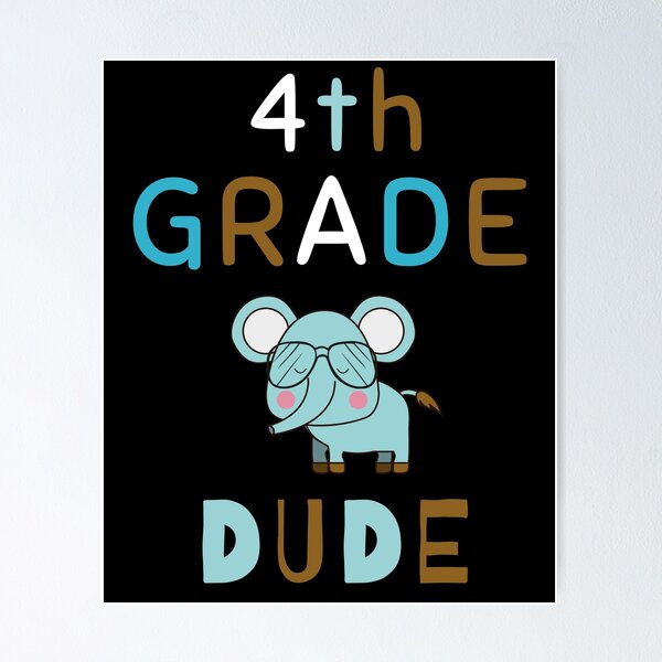 Item preview, 4th Grade Dude - Elephant with Eyeglasses - Gift for Son designed and sold by CactusFamily.