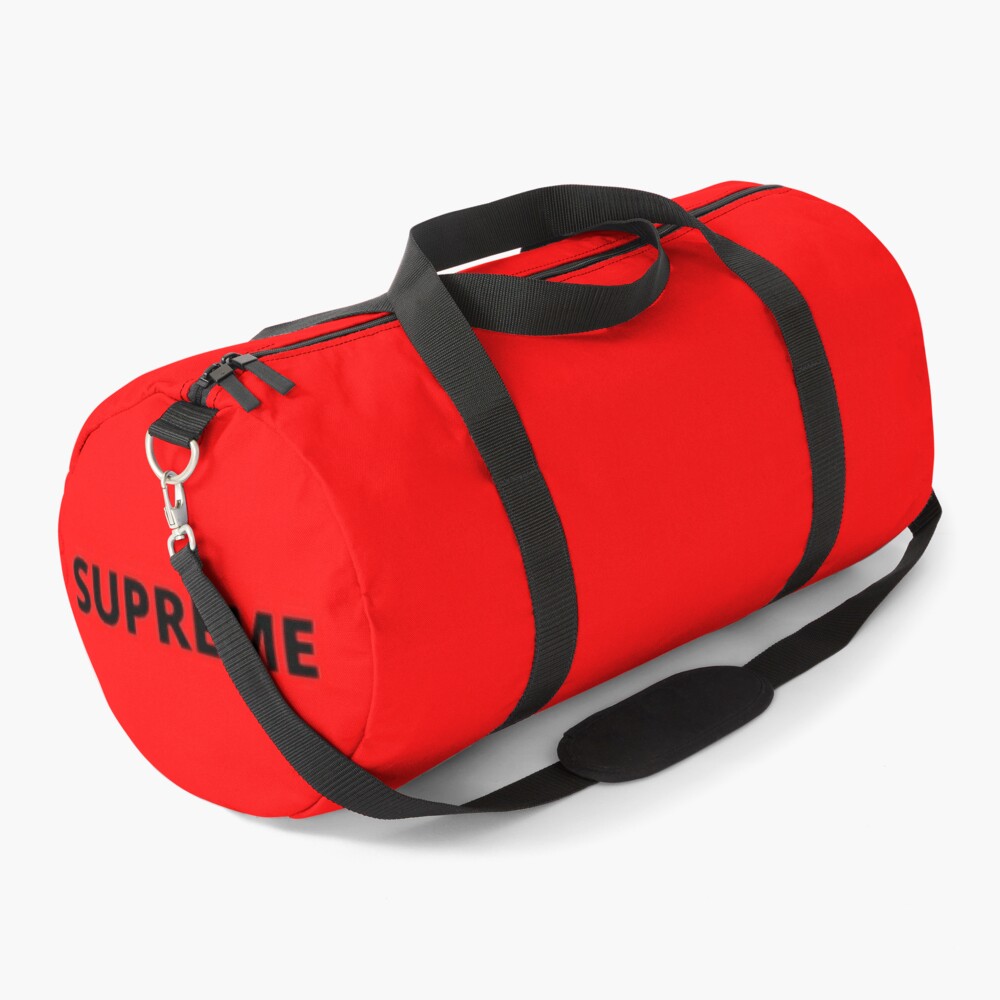 Supreme Nike Leather Duffle Bag Black