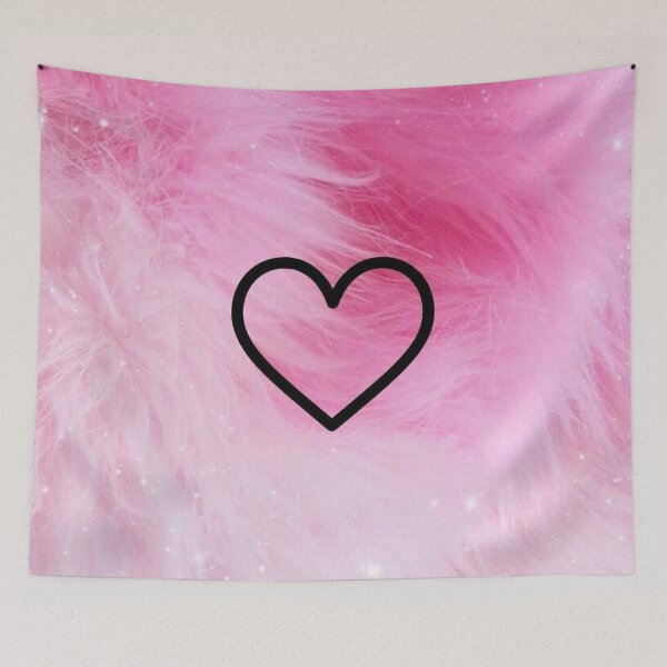 Item preview, Pink Fur & Black Heart designed and sold by ReesDesigns.