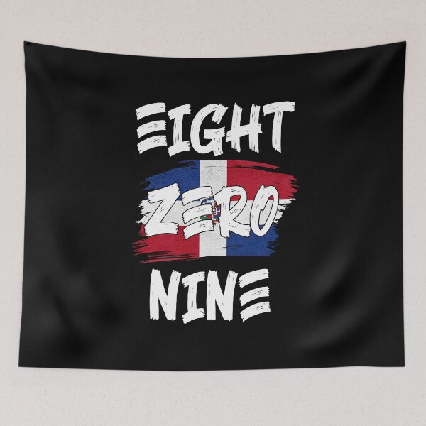 Item preview, Dominican Republic Area Code Eight Zero Nine 809 Dominican Republic Flag designed and sold by Uppercase Tees.