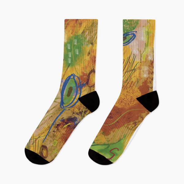 Item preview, Colorful abstract spring flower explosion in yellow, blue, purple, green, magenta designed and sold by Jane Domenech.