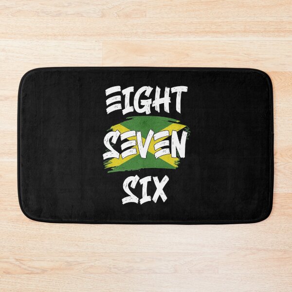 Item preview, Jamaica Area Code Eight Seven Six 876 Jamaican Flag designed and sold by Uppercase Tees.