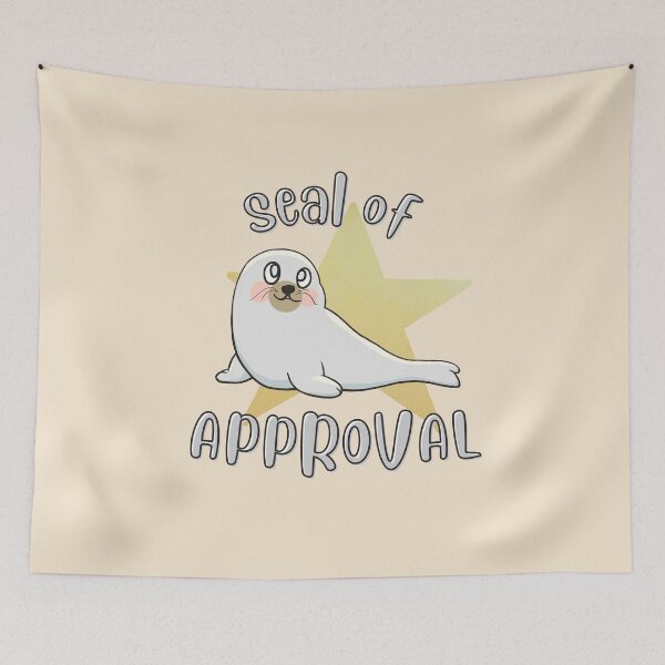 Item preview, Seal Of Approval Star -  Cute and Funny Animal Pun designed and sold by ViewerEqualsPhoton.
