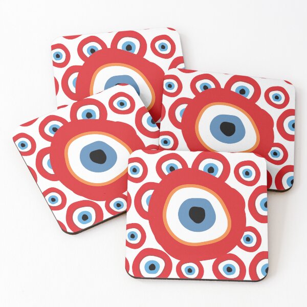 Item preview, Superimposed Red Evil Eye Pattern designed and sold by christabelco.