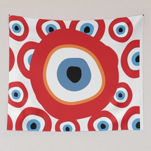 Item preview, Superimposed Red Evil Eye Pattern designed and sold by christabelco.