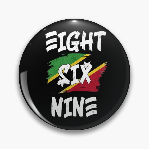 Item preview, Saint Kitts and Nevis Area Code Eight Six Nine 869 St Kitts Flag designed and sold by Uppercase Tees.