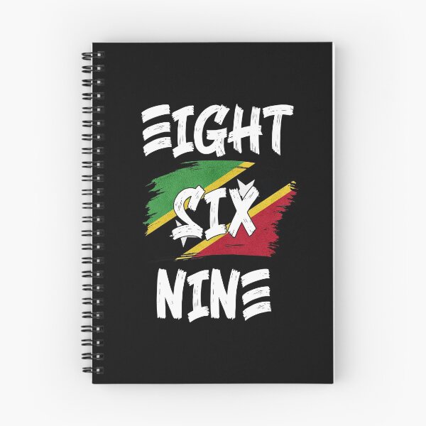 Item preview, Saint Kitts and Nevis Area Code Eight Six Nine 869 St Kitts Flag designed and sold by Uppercase Tees.