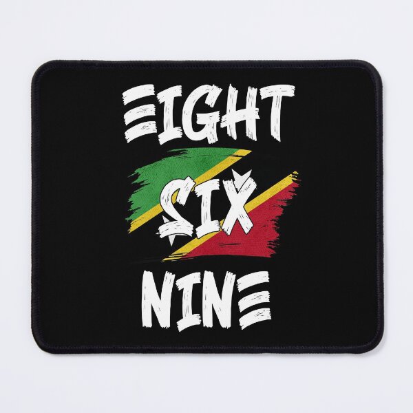 Item preview, Saint Kitts and Nevis Area Code Eight Six Nine 869 St Kitts Flag designed and sold by Uppercase Tees.